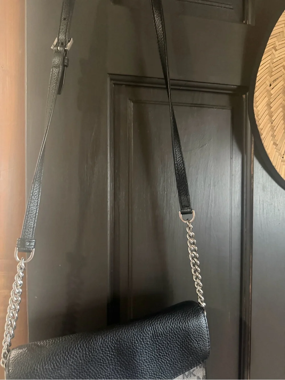 Michael Kors Black and Signature Logo Crossbody Bag